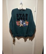 Disney Store 2024 Holiday Star Wars Green pullover sweatshirt XXL Adult ... - $78.21