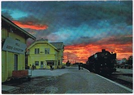 Postcard Evening Mood Hell Station Norway - £3.10 GBP