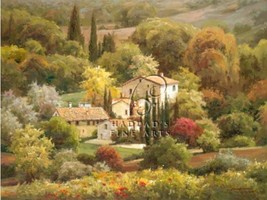 Tuscan View by Steve Harvey European Tuscan Villa Landscape Canvas Giclee - £271.78 GBP