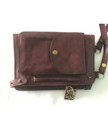 Vtg  Money Pack Travel Documents Portfolio Shoulder Bag Leather Organize... - $712.09 MXN