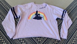 Women’s Disney Princess Cropped Long Sleeve Shirt Medium Ariel Little Me... - $14.84