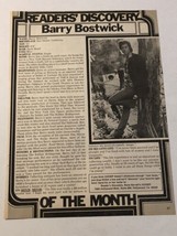 Barry Bostwick Vintage One Page Article  AR1 - £5.47 GBP