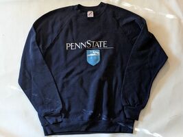 Felpa Blu Crewneck Vintage Penn State 1855 Nittany Lions USA Jerzees XL - $33.24