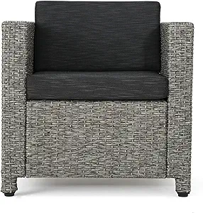 Christopher Knight Home Puerta Outdoor Wicker Club Chair with Water Resi... - £180.41 GBP