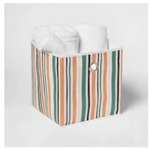 Room Essentials™ ~ 11&quot; Storage Bin ~ Polyester Cube ~ Multicolor Stripe ... - $30.00