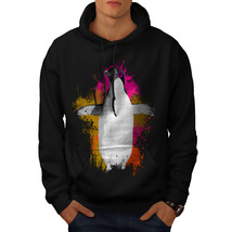 Wellcoda Penguin Music Fan Mens Hoodie, Funny Casual Hooded Sweatshirt - £25.38 GBP+