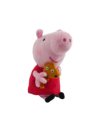 Ty Peppa Pig 2015 Pink Plush Red Dress 6 inch British Cartoon Character - £7.42 GBP