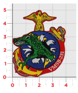 MARINE CORPS VMSB-231 ACE OF SPADES WWII THROWBACK EMBROIDERED HOOK &amp; LO... - £30.25 GBP