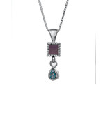 Jerusalem Nano Bible Torah Pendant with Drop of Roman Glass Necklace Sil... - $128.59 CAD