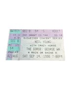 Neil Young &amp; Crazy Horse w/Patti Smith 9/14/1996 Ticket Stub The Gorge G... - $12.00