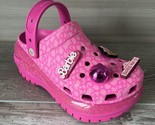 Crocs x Barbie The Movie Mega Crush Clog Size W8 M6 Pink Glitter Platfor... - $118.80