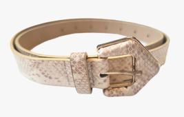 Pink Gold Faux Python Snake Skin Belt Adjustable Length 42&quot; - $8.05
