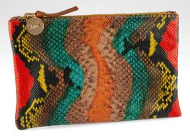 Clare V. Flore Evening Bag Snakeskin Clutch Bag Women's - $169.28