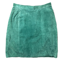 Vintage Outerwear by Phoenix Teal Pig Split Leather Suede Mini Skirt Siz... - £26.52 GBP