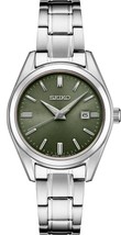 Seiko Essentials Quartz Ladies Green Dial Watch SUR533 - £158.07 GBP