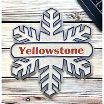 Yellowstone Snowflake Refrigerator Magnet Vintage Travel Souvenir - £7.77 GBP