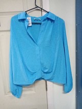 Intempo Women&#39;s Blue Blouse Size XL  543ae - $16.49