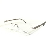 Silhouette Eyeglasses Frames 4379 40 6054 Gray Rectangular Half Rim 53-1... - $148.94