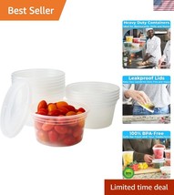 12oz Airtight Plastic Deli Containers - 24 Count, Perfect for Soups and ... - $23.99