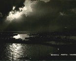 RPPC Genoa Genova Italy Porto Tramonto Night VIew UNP Postcard - $3.33