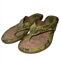 Born BOC Women&#39;s Sz 8 Faux Snakeskin Slip-On Flip Flop Thong Sandal Shoes  - £22.79 GBP