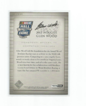 Glen Wood 2013 Press Pass Nascar Hof Class Of 2012 Inductee Insert #HI15 - £3.91 GBP