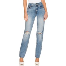 Good American Womens Jeans Good &#39;90s Icon Distressed Indigo065 6 - £37.89 GBP