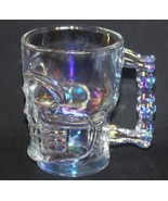 LRG Gothic Iridescent Rainbow Pearl Luster Skull Shaped Square Bones Han... - $24.68 CAD