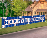 Large Baseball Birthday Banner, Baseball Party Decorations, Happy Birthd... - £13.32 GBP