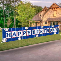 Large Baseball Birthday Banner, Baseball Party Decorations, Happy Birthday Banne - £13.22 GBP