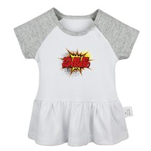 You are my Superhero Newborn Baby Girls Dress Toddler Infant 100% Cotton Clothes - £10.51 GBP