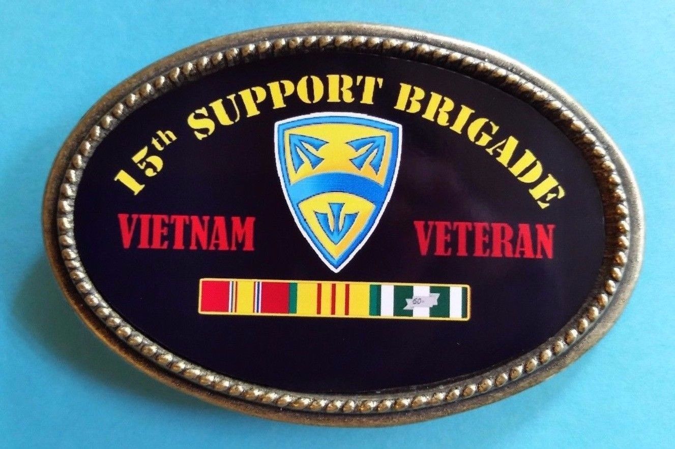 Primary image for Vietnam Veteran 15th SUPPORT BRIGADE Epoxy Belt Buckle - NEW