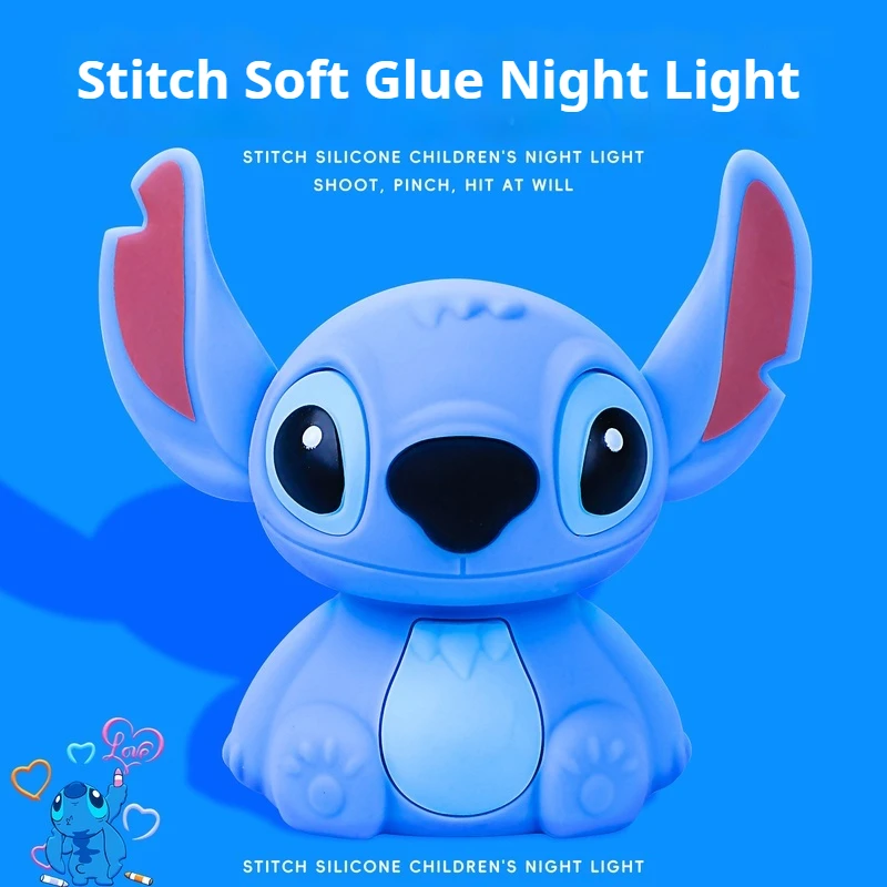 Disney Lilo Stitch Cartoon Anime Peripheral Silicone Rubber Nightlight -... - $27.44