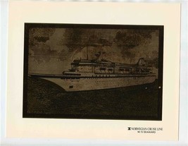 Norwegian Cruise Line M/S Seaward Metallic Print in Original Envelope  - £29.59 GBP