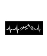 Mountain Hiking Heart beat, black vinyl decal, Decal,Laptop Decal,Tumble... - $9.59 CAD