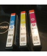 HP 902 CYAN YELLOW MAGENTA EX.  08/2018  GENUINE - $17.36 CAD