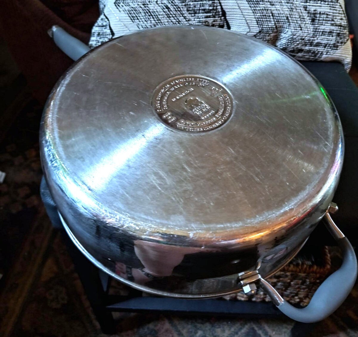 Vintage Royal Prestige Skillet: 1970s Italian 9-Ply Surgical Stainless Steel Wat Item image 6