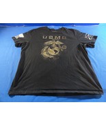 GRUNT STYLE USMC MARINE CORPS SEMPER FIDELIS EMBLEM BLACK SHORT SLEEVE S... - $22.67