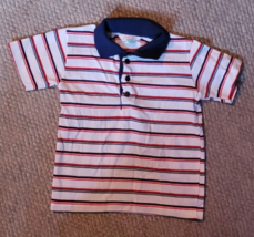 Vintage Boys Health-Tex Shirt Size 7 Pullover Striped Snap Buttons Cute Casual - £12.01 GBP