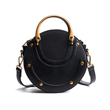 Interloper Round Leather Crossbody Bag Small Purse Womens Cross Body Circle Bag  - £57.34 GBP