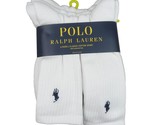 Polo Ralph Lauren Classic Sport Crew Socks 6 Pack Men&#39;s Size 6-12 White NEW - £22.49 GBP