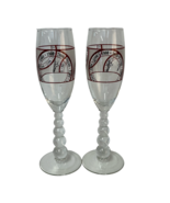Millennium 2000 Champagne Flutes Countdown Clock Printed Glasses Scarce ... - £19.21 GBP