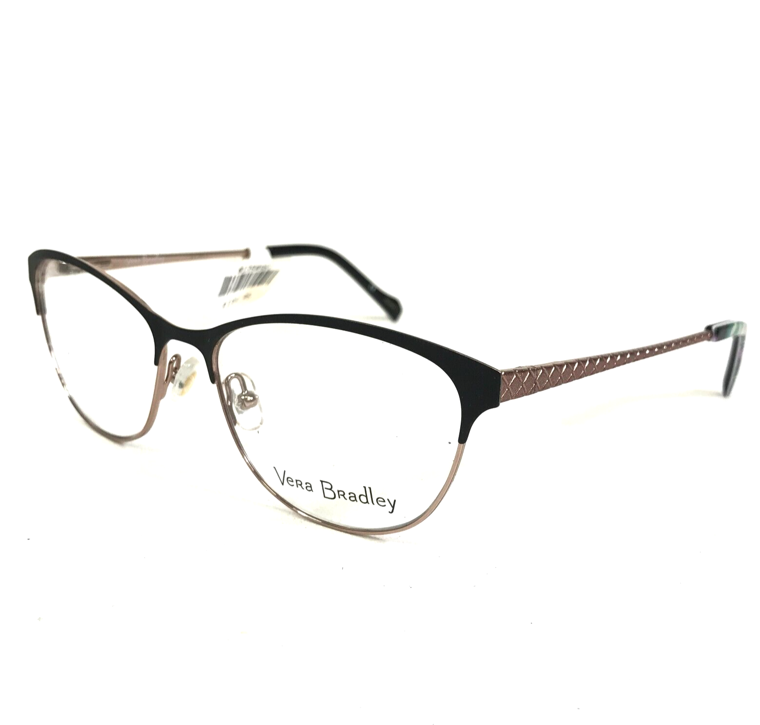 Vera Bradley Brillenfassung Carlie Vines Floral VIF Schwarz Rose Gold 53... - £44.67 GBP