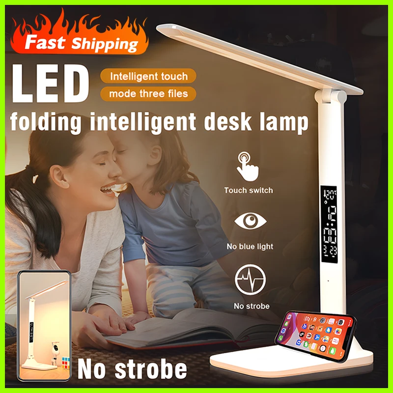 Ection desk lamp touch dimmable light usb rechargable student dormitory bedroom reading thumb200