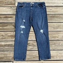 LEVIS Boyfriend Denim Jeans Stretch Distressed Womens Size 32 x 27 - £14.92 GBP