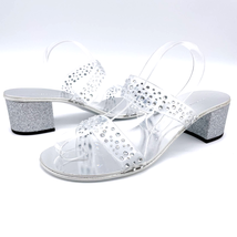 Giuseppe Zanotti Womens Size 38.5 Crystal-Embellished PVC Mules Sandals ... - $169.13