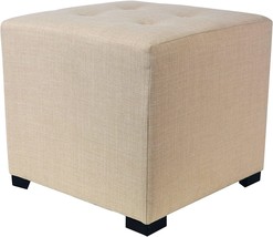 Beige Mjl Furniture Designs Merton Designer Sq.Are 4 Button Tufted Upholstered - £102.58 GBP