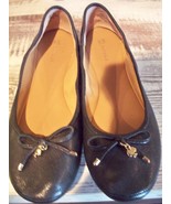 EUREKA LADY&#39;S BALLET FLAT 7.5 BLUE RUBBER. SOLE,  LEATHER UPPERS - $24.70