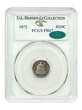 1872 H10C PCGS/CAC PR67 Ex: D.L. Hansen - £3,795.09 GBP