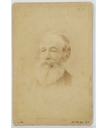 New York City Older Man with Beard James Studio Cabinet Card Photo GG78 - £10.37 GBP